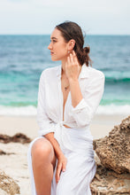 Load image into Gallery viewer, Rhodonite Carved Feather Necklace