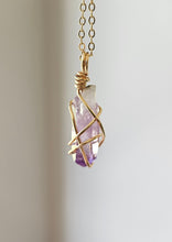 Load image into Gallery viewer, Vera Cruz Amethyst Wrapped Necklace - Gold 19"