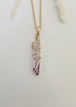Load image into Gallery viewer, Vera Cruz Amethyst Wrapped Necklace 22"