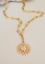 Load image into Gallery viewer, Sun Medallion Necklace