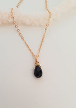 Load image into Gallery viewer, Teardrop Crystal Wrapped Necklace 18"