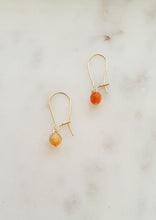 Load image into Gallery viewer, Gold Fill Sacral Chakra Earrings - Carnelian