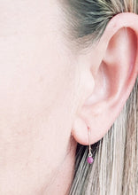 Load image into Gallery viewer, Gold Filled Base Chakra Earrings - Ruby