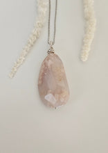 Load image into Gallery viewer, Flower Agate Necklace - Silver 22&quot;

