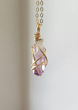 Load image into Gallery viewer, Vera Cruz Amethyst Wrapped Necklace - Gold 19&quot;
