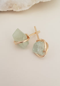 Aquamarine Wrapped Earrings