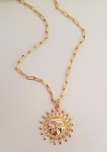 Load image into Gallery viewer, Sun Medallion Necklace
