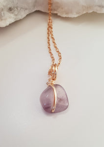 Mini Amethyst Wrapped Necklace