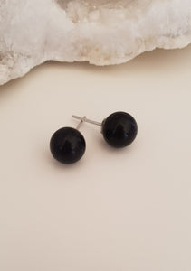 Sterling Silver Blue Goldstone Stud Earrings