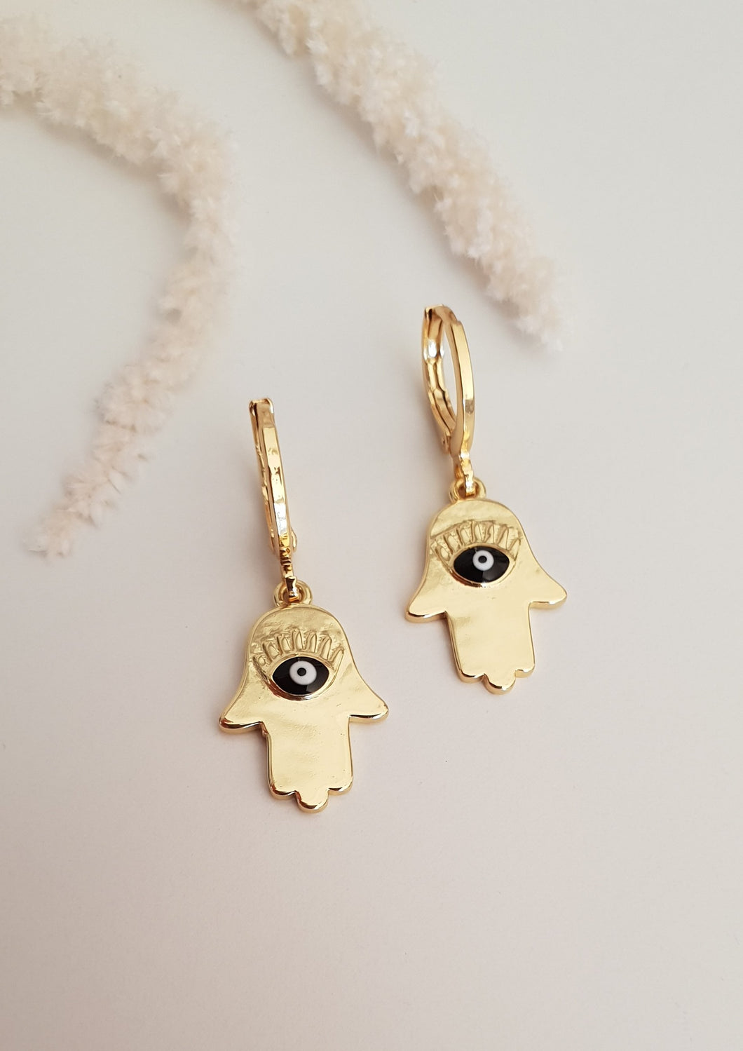 Hamsa Huggie Earrings