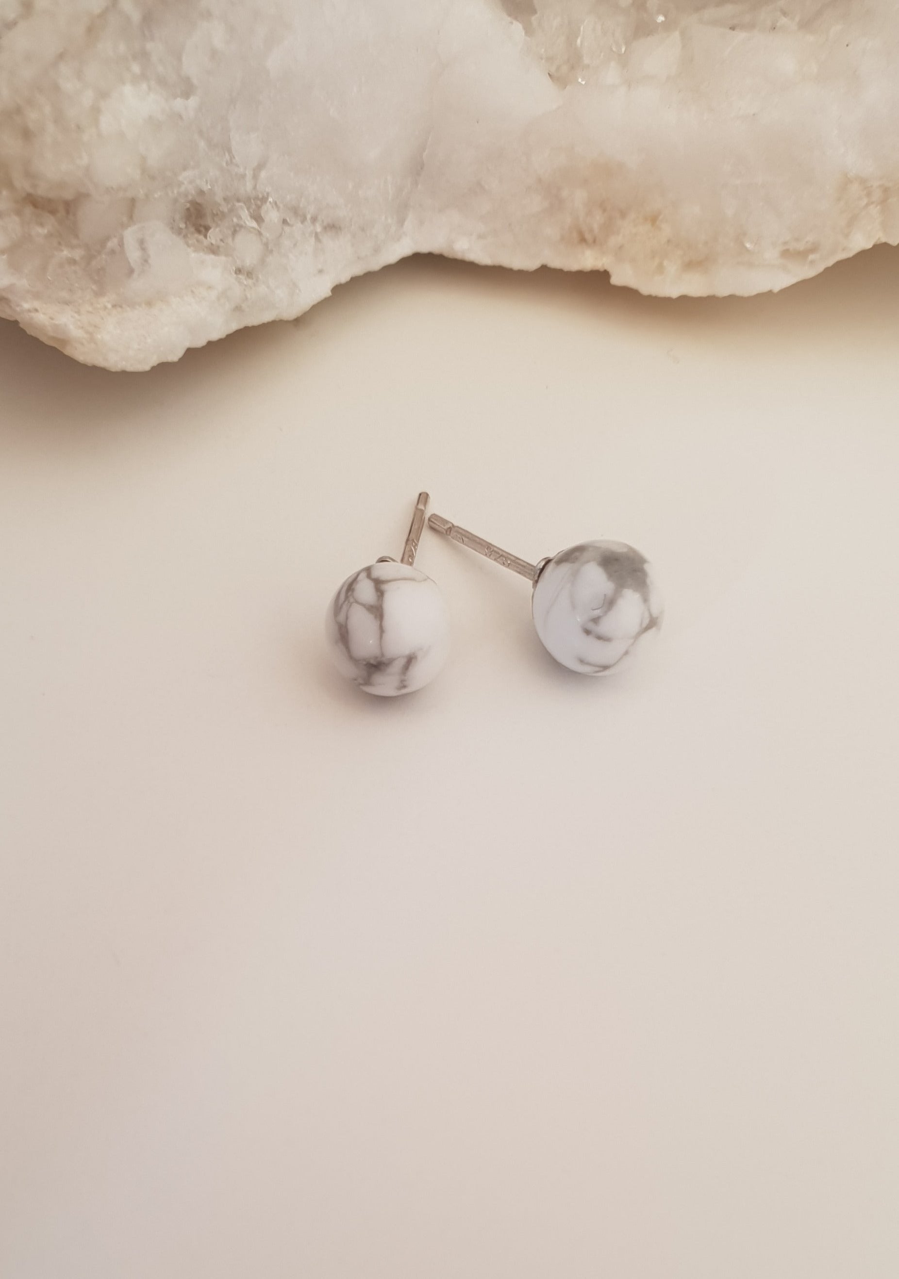 Howlite 2025 stud earrings