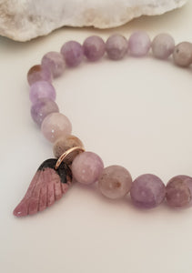 LIMITED EDITION Lavender Jade and Rhodonite Bracelet