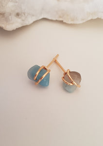 Amazonite Wrapped Earrings