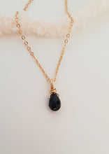 Load image into Gallery viewer, Teardrop Crystal Wrapped Necklace 18&quot;
