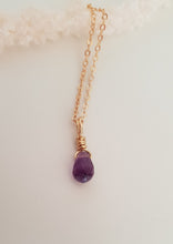 Load image into Gallery viewer, Teardrop Crystal Wrapped Necklace 18&quot;
