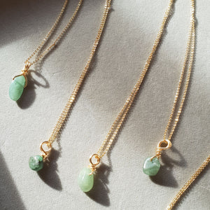 Green Aventurine Wrapped Necklace