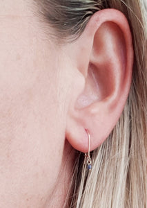 Gold Filled Third Eye Chakra Earrings - Sapphire